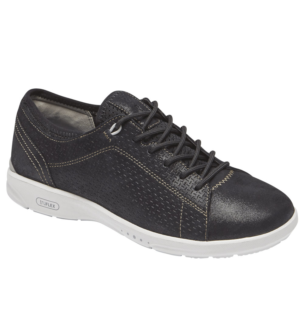 Rockport Womens Sneakers Black - truFLEX Lace-to-Toe - UK 032-IDFLQN